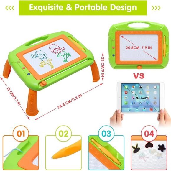 Toddler Girl Boy Toys, Magnetic Drawing Board Toddler Toys for 1-2 Year Old - Picture 5 of 12